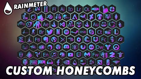 Rainmeter Honeycomb Custom Icons / Some Honey Comb Icons I Made ...