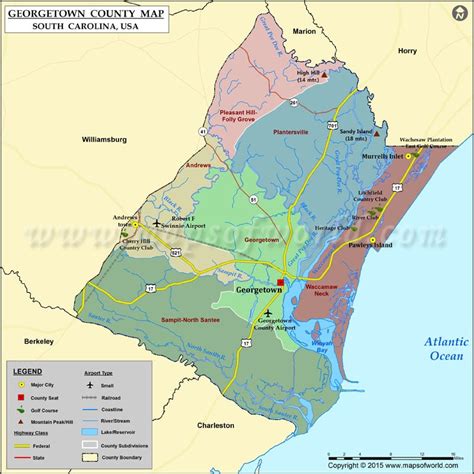 Georgetown County Map, South Carolina