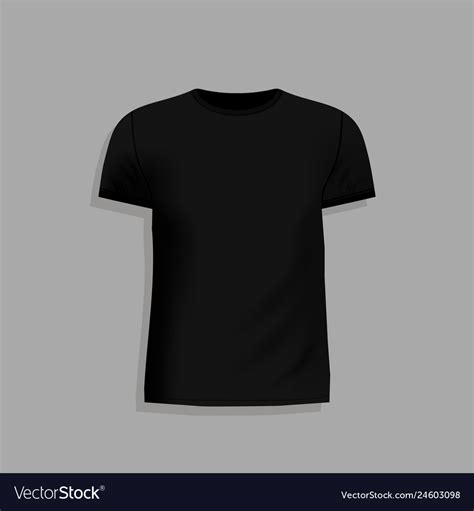 Mens black t-shirt design template on gray Vector Image