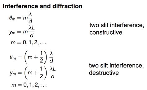 Destructive Interference Equation