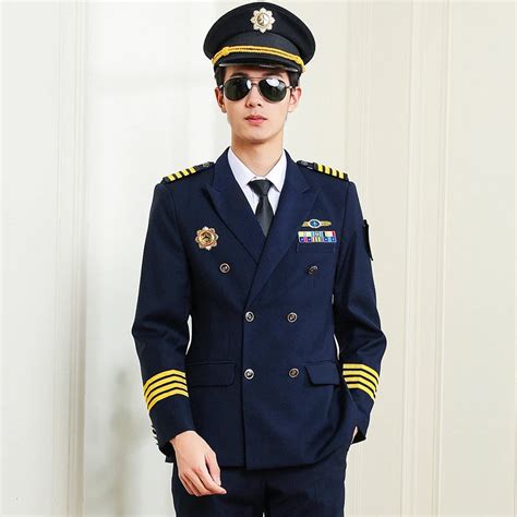 Marineblauw Double Breasted Airline Pilot Captain Militaire Uniform ...