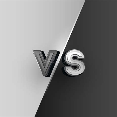 Versus Logo, Black and White VS Letters. Vector Illustration. Stock Vector - Illustration of ...