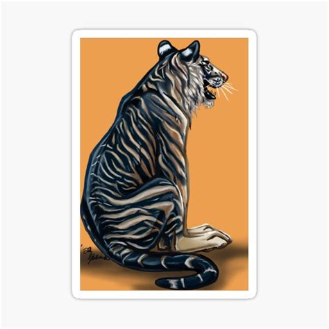 "Pseudo-Melanistic Tiger" Sticker by Lizzeh | Redbubble