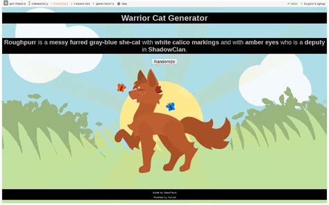 Warrior Cat Generator