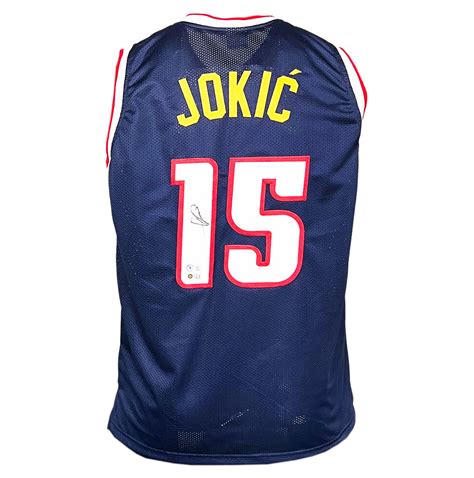 Nikola Jokic Signed Denver Blue Basketball Jersey (Beckett) — RSA