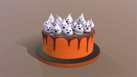 3D Spooky Ghosts Halloween Cake model - TurboSquid 1971903