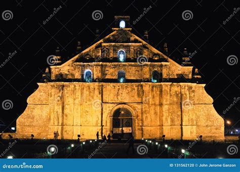 Paoay Church at Night Philippines Stock Photo - Image of saint ...