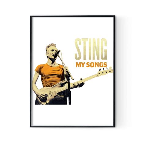 STING MY SONGS 2023 World Tour Digital Posters Print, Sting Tour 2023 Digital Posters Print ...