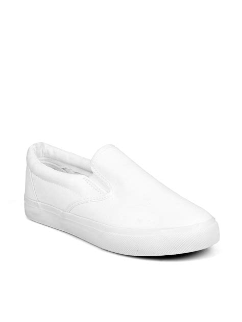 Slip On Women's Canvas Sneakers in White - Walmart.com