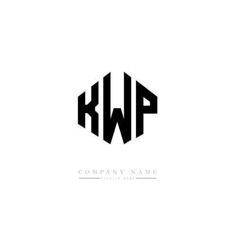 KWP letter logo design with polygon shape. KWP polygon and cube shape ...