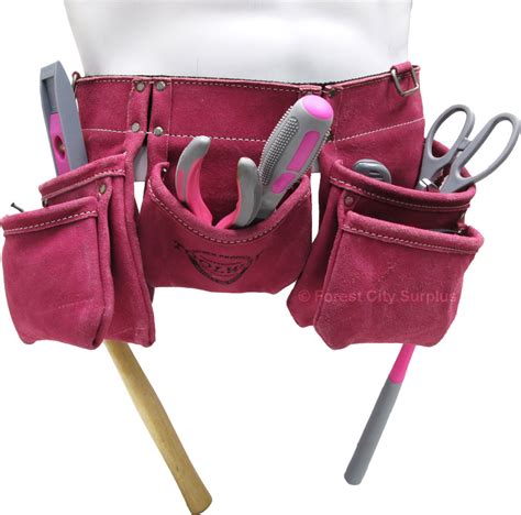 Toolway® Pink Leather Tool Belts - More Tools - Forest City Surplus ...