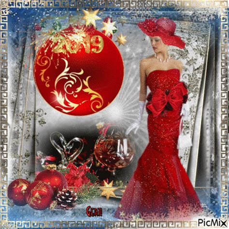 Happy New Year Gif Library, Red Formal Dress, Formal Dresses, Happy New ...