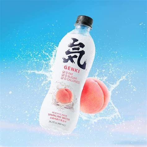 Genki Forest Sparkling Water Peach Flavor - EatConnection