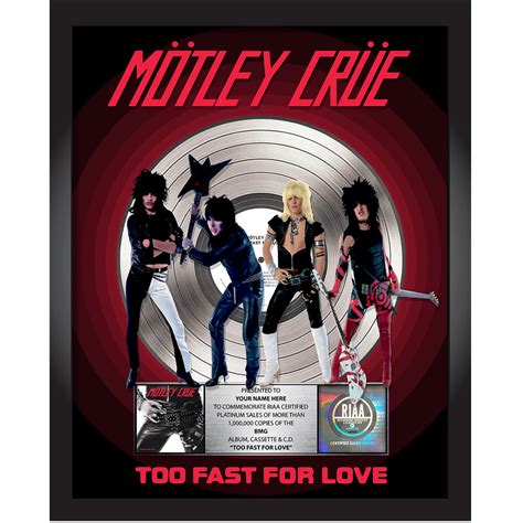 Too Fast For Love Commemorative Album Plaque – Crüeseum