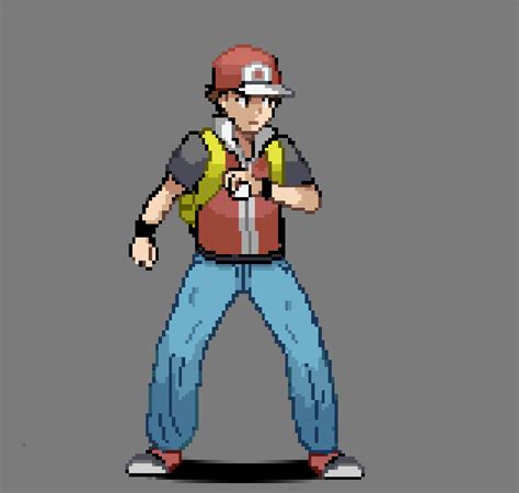 Trainer Red [Pixel Art] by CronoHero on DeviantArt