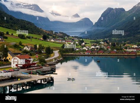 Approach to the port of Olden, Norway Stock Photo: 22656998 - Alamy