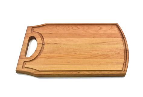 Wood Cutting Board with Handle and Juice Groove