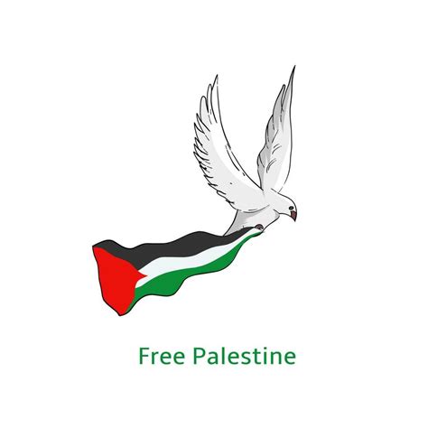 illustration vector of dove bring palestine flag, peace symbol, perfect for print,etc 24524173 ...