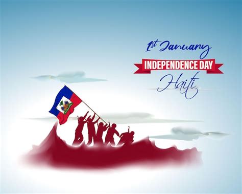 Premium Vector | Vector illustration of happy independence day haiti