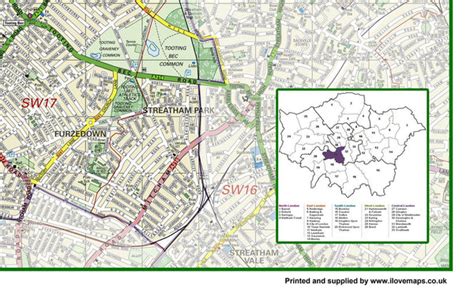 Wandsworth London Borough Map – Tiger Moon