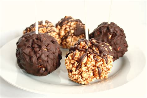 Healthy Chocolate Peanut Butter Popcorn Balls - Chelsea LeBlanc Nutrition