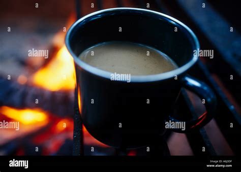 Coffee by the Campfire Stock Photo - Alamy