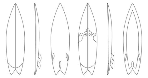 Fish Surfboard Outline - Kremi Png