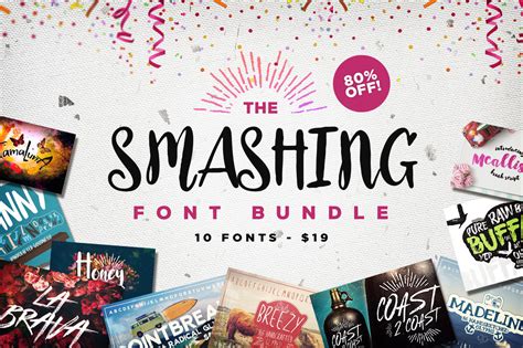 The Smashing Font Bundle By Layer Form | TheHungryJPEG