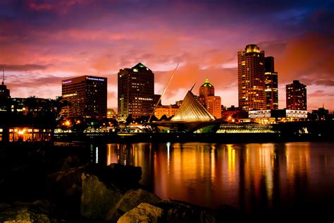 Milwaukee Skyline At Night