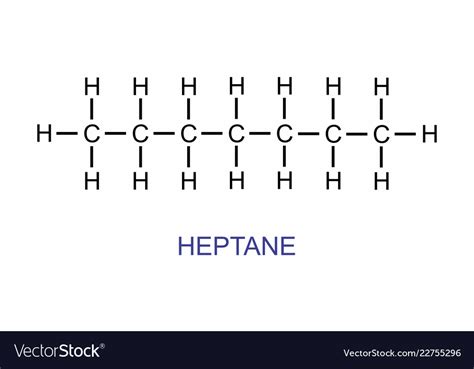 Heptane formula Royalty Free Vector Image - VectorStock