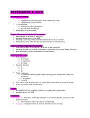 PACEMAKER and AICD.docx - PACEMAKER & AICD Pacemaker Therapy Indications o symptomatic ...