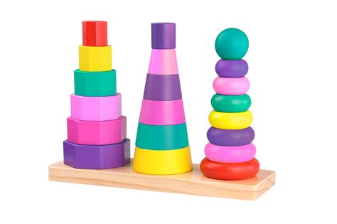 China Montessori Wooden Toy Cognition Shape Preschool Geometric Rainbow Tower - China Toy and ...