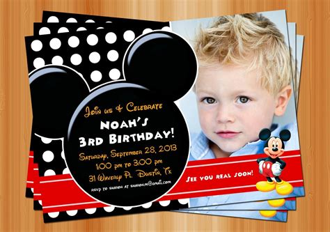 Mickey Mouse Birthday Party Invitations - Invitation Design Blog