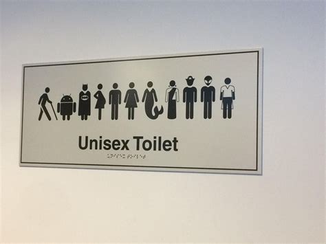 Unisex Toilet | Toilet sign, Unisex toilets, Salon interior design