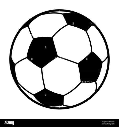 football ball - black and white vector silhouette symbol illustration ...