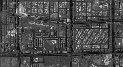 Figure 5a. Aerial View of Abu Dhabi indicating selected sites.