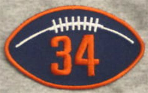 Walter Payton memorial patch | Chicago bears football, Embroidery ...