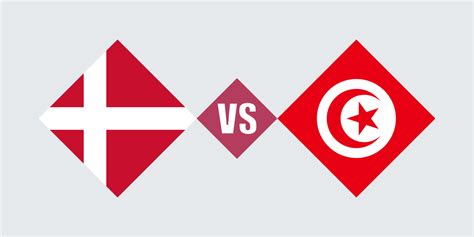 Denmark vs Tunisia flag concept. Vector illustration. 10421671 Vector Art at Vecteezy