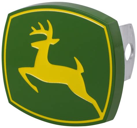 John Deere Trailer Hitch Receiver Cover - 1-1/4" and 2" Hitches - Aluminum Chroma Hitch Covers ...