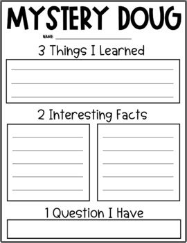 Mystery Doug Graphic Organizers by Iced Coffee Classroom | TpT