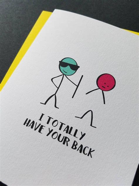 I Totally Have Your Back Friend Card Friendship Support - Etsy | Funny ...