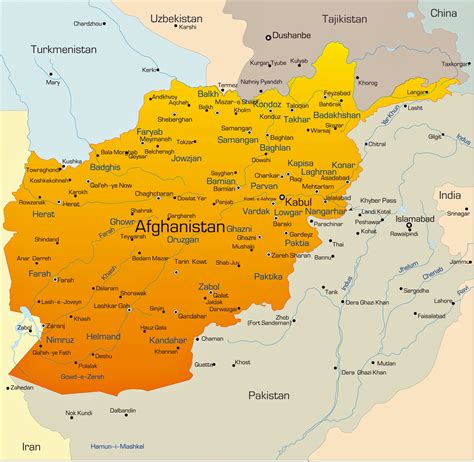 Afghanistan Mappe / Map of Afghanistan and Its Neighbors | Institute ...