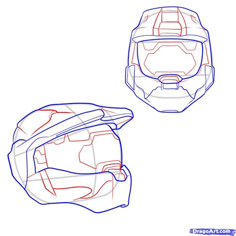 Master Chief Helmet Drawing at GetDrawings | Free download