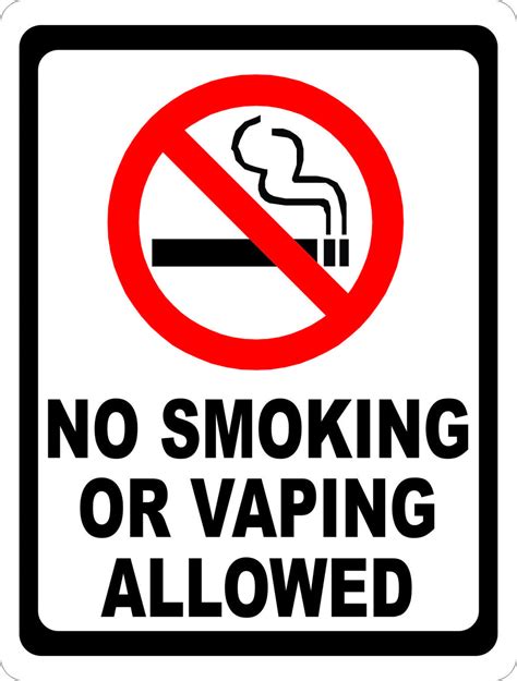 No Smoking or Vaping Allowed Sign – Signs by SalaGraphics