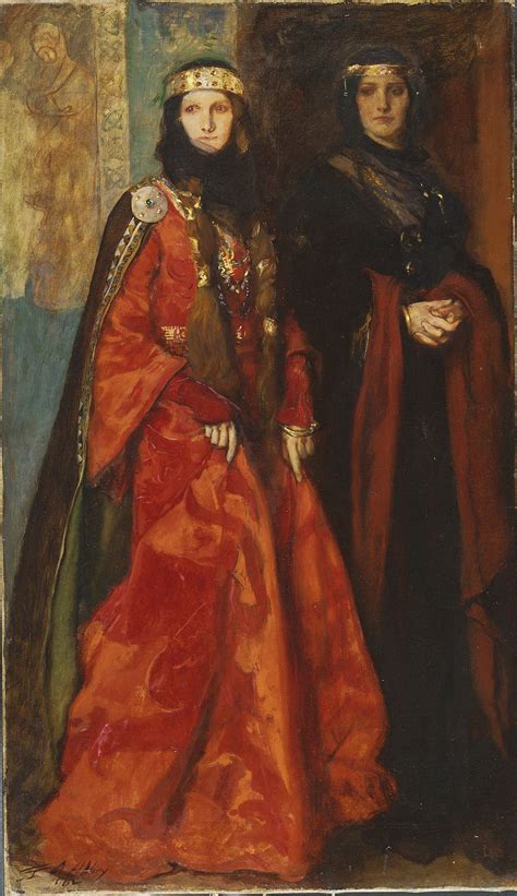 King Lear: Goneril and Regan (Act I, Scene i) | Pre raphaelite art ...