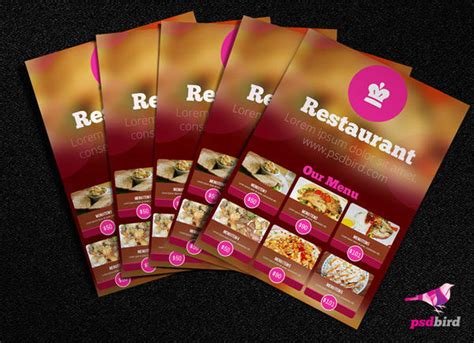 Free Restaurant Menu card/Brochure PSD by psdbird on DeviantArt
