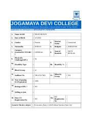 JOGAMAYA DEVI COLLEGE.docx - JOGAMAYA DEVI COLLEGE Centre of Excellence ...