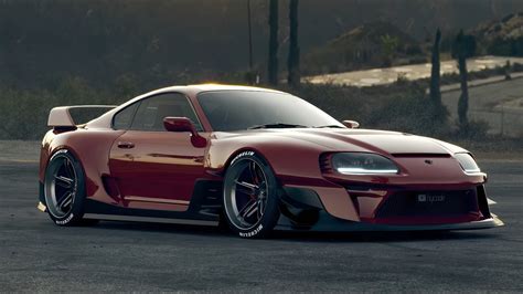 Toyota Supra MK4 Stage 1 Custom Wide Body Kit by Hycade Ver.1 Buy with delivery, installation ...