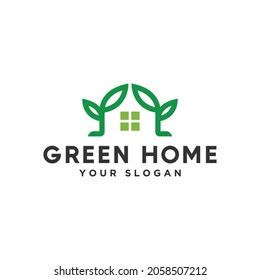 Green Home Logo Vector Designs Template Stock Vector (Royalty Free ...