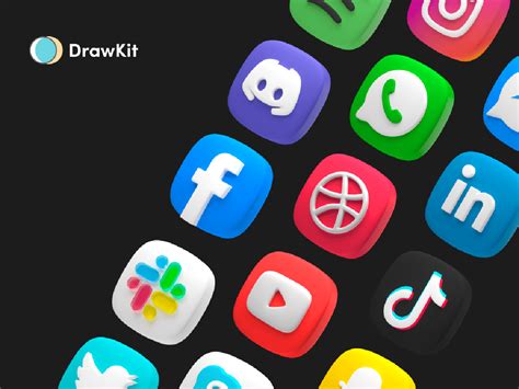 Free 3D Social Media Icons – Free Design Resources